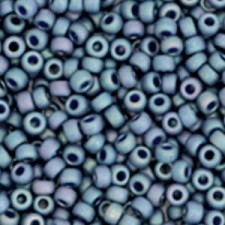 Miyuki rocailles Perlen 8/0 - Opaque glazed frosted rainbow bayberry blue 8-4703